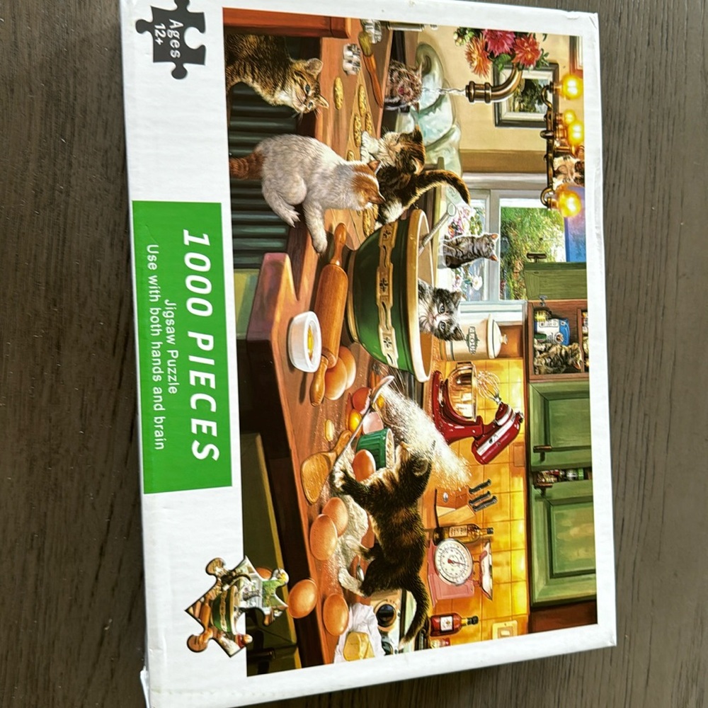 NEW 1000 Piece Jigsaw Puzzle Cats in the Kitchen - Picture 2 of 5